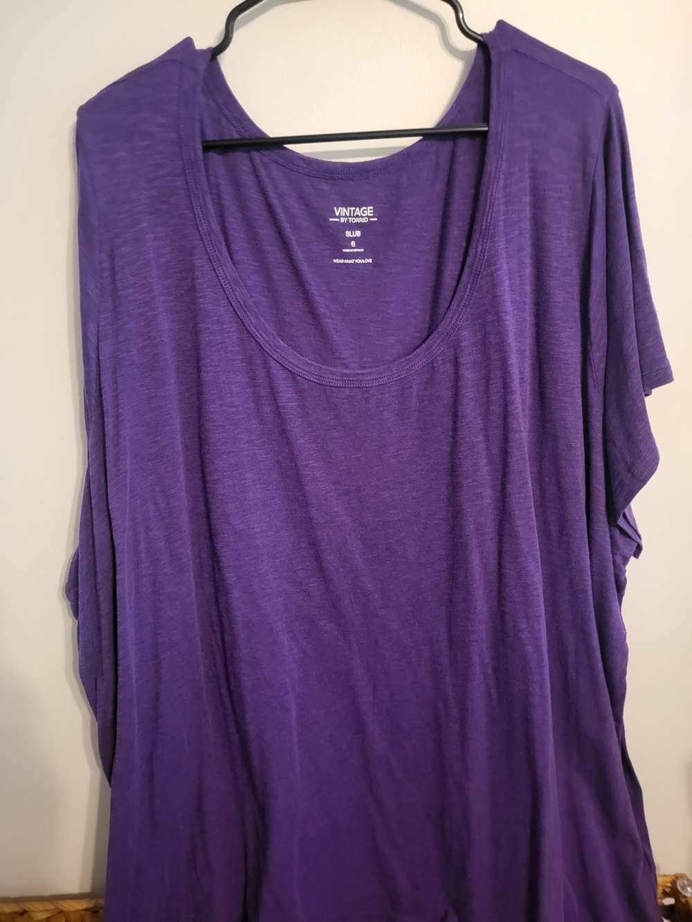 torrid Purple 6x Scoop Neck Short Sleeve Tee